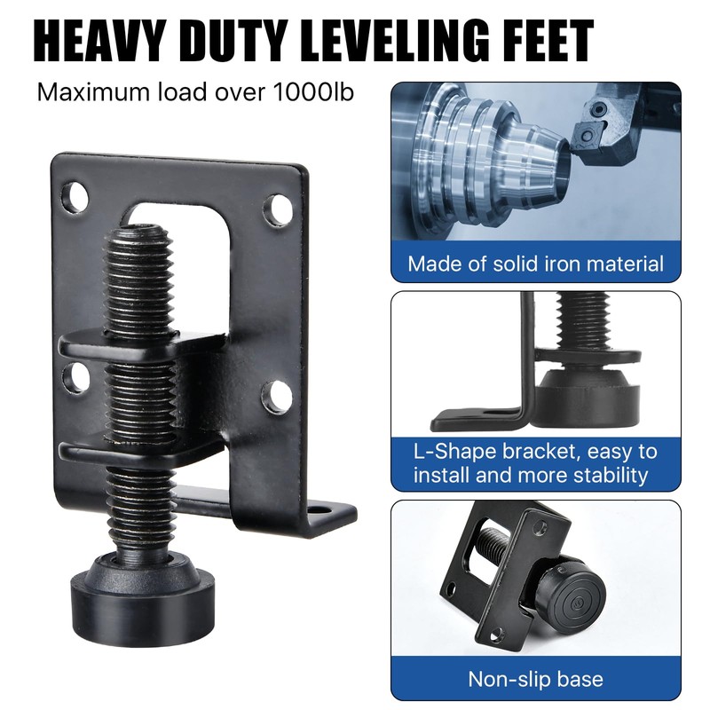 Supkiir 8 Pack Adjustable Leveling Feet, Heavy Duty Furniture Levelers,
