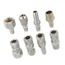 1/2" Air Line Hose Compressor Fittings, 8 pcs BSP Pnmatic Air Line Hose Compressor Fitting Couplings Connector,Air Tool Hoses Fittings Accessories Parts Ph to Connect Fittings