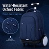 AGSDON Quiet Glide Rolling Backpack with Lunch Box Set -