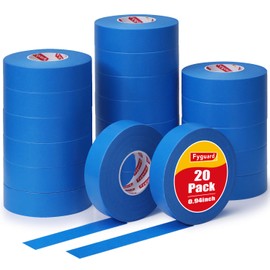 20 Rolls Blue Painters Tape 1 Inch Wide 0.94In x 1100 Total Yards Bulk Blue Masking Tape, Heat Resistant Washi Tape for Wall Painting DIY Projects, Sharp Lines