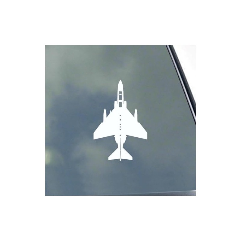 F-4 Phantom II Pilot with Tanks Top View Vinyl Sticker