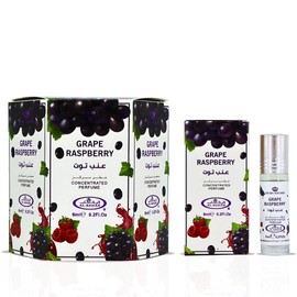 Al-Rehab Grape Raspberry Perfume Oil CPO 6ML (0.2 OZ) Fruity, Floral, Sweet, Vibrant Fragrance. (Box of 6)