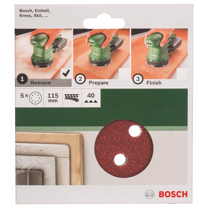 Bosch 2609256A15 Sanding Sheets for Eccentric Sanders Diameter 115 mm