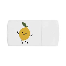 Azeeda 'Happy Lemon' Pill Box with Tablet Splitter (PI00036032)