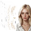 LLOUSSAK 10Pcs Glitter Freckles Face Tattoo, Gold Freckles Temporary Face