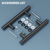 Ranbo Matte Black 6" (CTC) Back to Back Shower Door