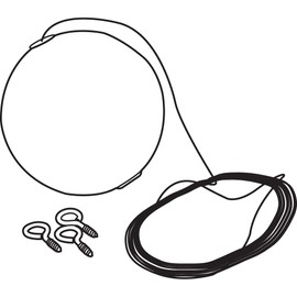 Prime-Line GD 52286 Stop-Right Garage Stop Ball with Retracting Cord – Contact Windshield for Safe Garage Parking, Can be Connected to Garage Door so Ball Retracts (1 Kit) Yellow