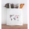 Autiga® Jute Bag World Map Watercolour World Map Cotton Bag