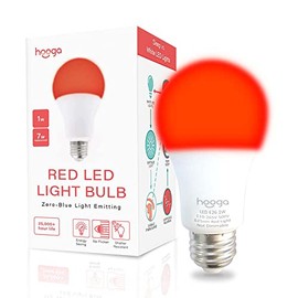 Hooga Sleep Light Bulb - Blue Light Blocking Red Night Light, 625nm for Healthy Sleep - Baby Nursery, 1W LED, 7W Replacement Single