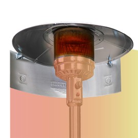 Sweet Heat Original - Heat Focusing Reflector for Round Natural Gas and Propane Patio Heaters 32"x11"
