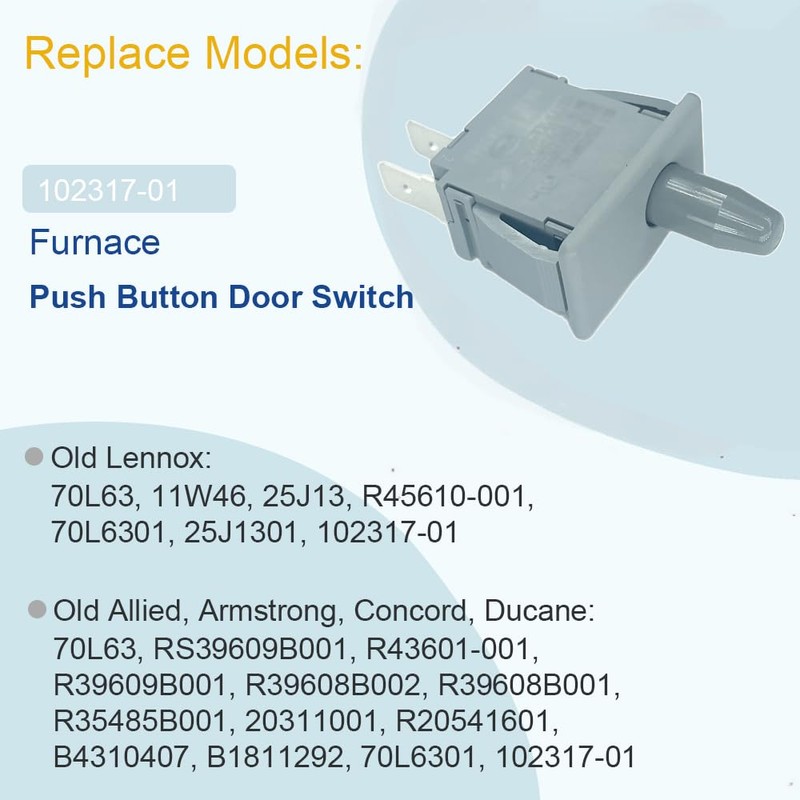 LONYE 102317-01 Furnace Door Switch Replacement for Lennox Furnace 51W15