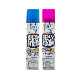 The Original Silly String! Silly String 2 pack, Assorted Colors, 3 oz Large Can – The Only Real Party in a Can! Be Silly! Shoots over 15ft!