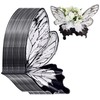 BEISHIDA 40 PCS Black Butterfly Floral Wrapping Paper Flower Bouquet