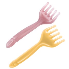 WY LIGHTING LEVEL 2Pcs Head Massager Manual Hair Scalp Massager Gua Sha Five Claw Massage Tool Comb Portable Handheld Resin Relax Tool for Father's Day Mother's Day Gifts (Amber; Cloud Brown)