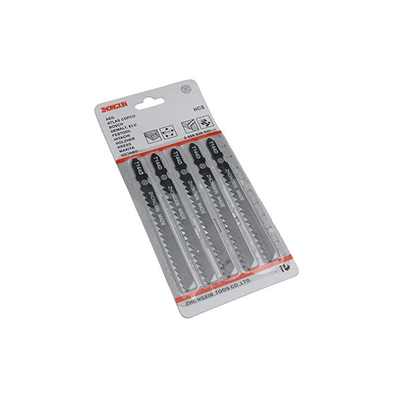 5X T144D HCS Jigsaw Blades for Bosch Dewalt Makita Festool