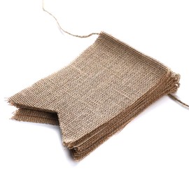 Soleebee 13-piece hessian banner, perfect DIY decoration, triangle flag bunting for weddings, baby showers, birthdays, parties and other celebrations