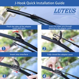 LUTEUS Windshield Wipers, 26" + 18'' Wiper Blades, OEM Quality, LUTEUS Premium All- Seasons for Replacement Windshield Wiper Blades (Set of 2), With Extra 1PC Premium Microfiber Towels