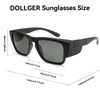 Trendy Square Polarized Sunglasses for Men, Wrap-Around Side Protection Design