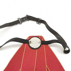 CHENGZI Women Adjustable Vintage Pre-Tied Bow Tie Brooch Pin Wedding Party Accessories, red