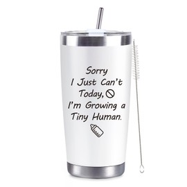 CUPLOOV Pregnancy Gifts for Expecting Mom Mommy to Be Gifts for First Time New Mom 20 Oz Stainless Steel Tumbler Cup for Wife Friend Sister Mother’s Day