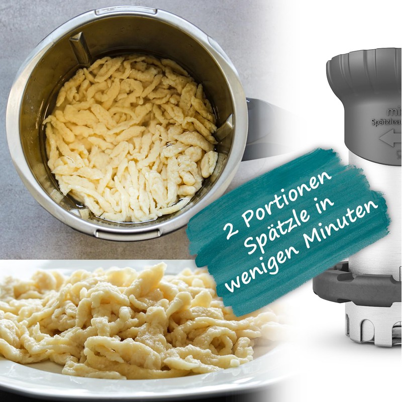 Mixle Spaetzle Attachment V2, Improved Version, Compatible with Thermomix TM6,