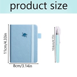 MXHBSTP 3 Pcs Pocket Notebook Set, Small Notebook, A7 Portable Small Notebooks Pocket Size Notebook and Pen Set Mini Notebook Apply to Note-Taking, Journaling, and Everyday Writing