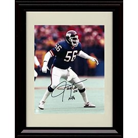 Lawrence Taylor - New York Football Autograph Promo Print - Ready for Action - Framed 8x10