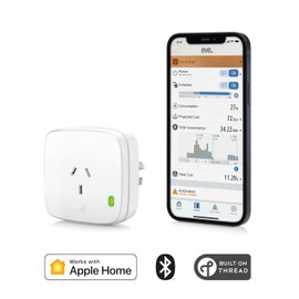 Eve Energy (Apple Home) - Smart Plug & Power Meter with Built-in Schedules, Voice Control, no Bridge Needed, Bluetooth & Thread