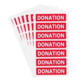 Donation Stickers,4X1 Inch Red Color-Coded Moving Labels,160 Pcs Per Pack