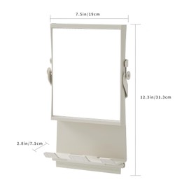 APLOP Shower Mirror Fogless for Shaving, 1X/3X Magnification, Warm Grey – Anti-Fog Shaving Mirror with Razor Holders and Squeegee, Easy Installation, Rust-Resistant Design