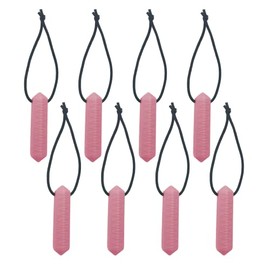 Sensory Oojamabobs - Zip chew Toggles 1/2/3/4/8 Pack - Autism ADHD Chewy Jewellery - stimming Anxiety aid - Pink (8)