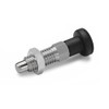 Ganter Normelemente GN 717-8-M12X1 5-BK-NI Stainless Steel Locking Bolts Silver