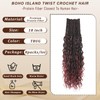 Senegalese Twist Crochet Hair for Black Women Curly Ends 18In