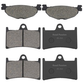 Road Passion Front and Rear Brake Pads Compatible with Yamaha TDM 900 2002-2015 FJR 1300 R/RC/S/AS/T/AT 2003-2005 XV 1900 Roadliner/Stratoliner 2006-2014 XV 1900 Raider/Raider S/SCL 2008-2014