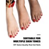 Kalolary Red Gel Toenail Strips, Red Toenail Stickers Pedicure Strips