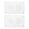 sourcing map 2 Pcs 17x11 Inch Handmade Crochet Doilies, Polyester
