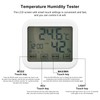 Digital Thermometer Smart Touch Settings Alarm Clock Function Temperature Humidity