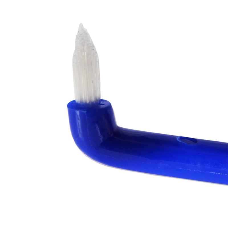 6 x Slim Interspace Toothbrush, Blue Brushes for Orthodontic Braces