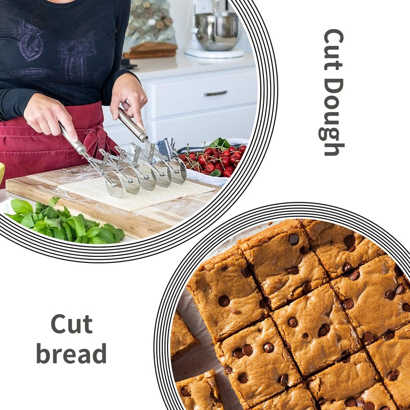 Dough Cutter, Pizza Cutter, Stainless Steel Dough Cutter Wheel, Stainless