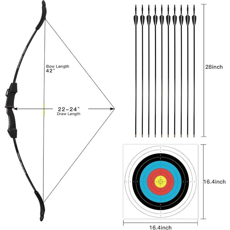 Bow and Arrow Set for Kids-Archery Beginner Gift with 10
