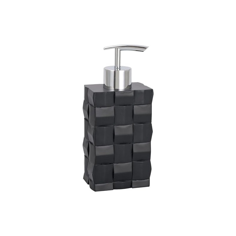 Wenko Relief 19427100 Soap Dispenser Black Polyresin 7 x 16.5