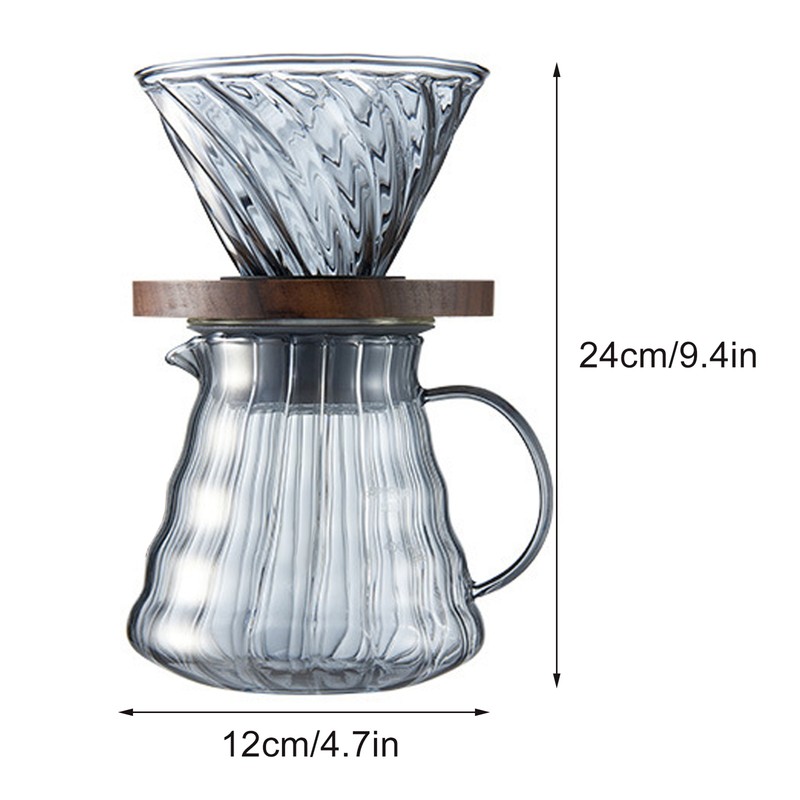 High Borosilicate Glass Hand Flushing Coffee Pot Drip Filtration Coffee