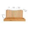 Kitchen Seven Bamboo Bread Slicer with Crumb Tray Bamboo Bread
