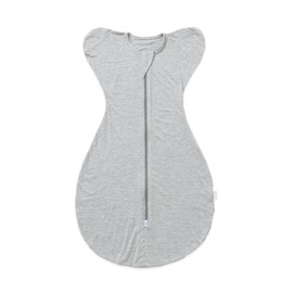 LOVABYLUCK Baby Transition Swaddle Baby Arms up swaddle with 2-Way Zipper Baby Sleep Sack 0.5 TOG Grey Medium 3-6 Months