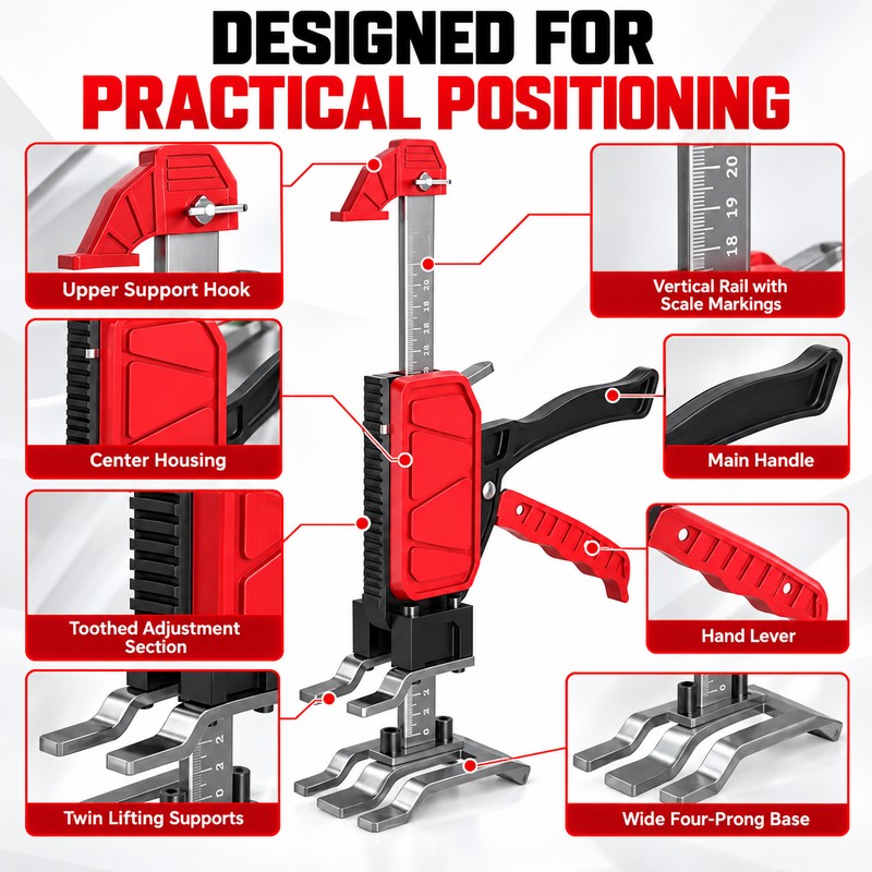 Hand Lifting Jack for Installation – Adjustable Labor-Saving Lifter for