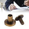 200 Set Chicago Screws Set 9.5x8mm Hard Thick Brass Uniform