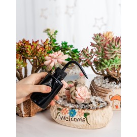 Melphoe - Botella de lavado de tatuaje, 2 botellas de agua de 150 ml, riego suculento, herramientas de riego para botellas de enjuague de seguridad, suministros de tatuaje, riego exprimido, regadera