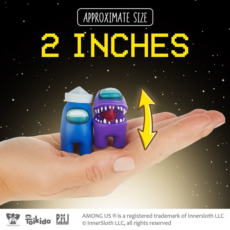 P.M.I. Among Us クルーメイトフィギュア | 1パックに16個のコレクションアイテムの中5個 | Among Us Merch