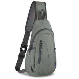 TITECOUGO Small Sling Bag Lightweight Crossbody Bag for Women Men Hiking Backpack Travel Shoulder Bags Chest Daypack for Gym Work Casual Cycling Sports Z1-canvas, Dark Grey