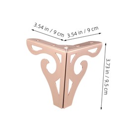 LALAFINA 1set Furniture Leg Stylish Cube Replacement Legs for Sofa Couch Coffee Table and Dresser Durable Iron with Smooth Surface Easy Installation and Stable Support for Modern Living 4pcs